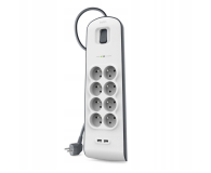 Belkin Listwa zasilająca przeciwprzepięciowa 900J, 8 gniazd, - 1330481 - zdjęcie 1